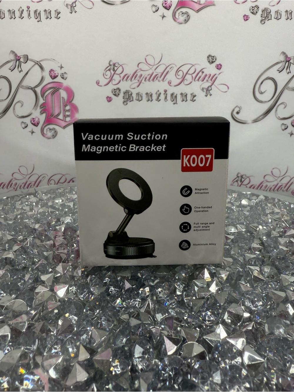 Phone holder car MagSafe magnetic K007 Vacuum Suction Magnetic Bracket - Black